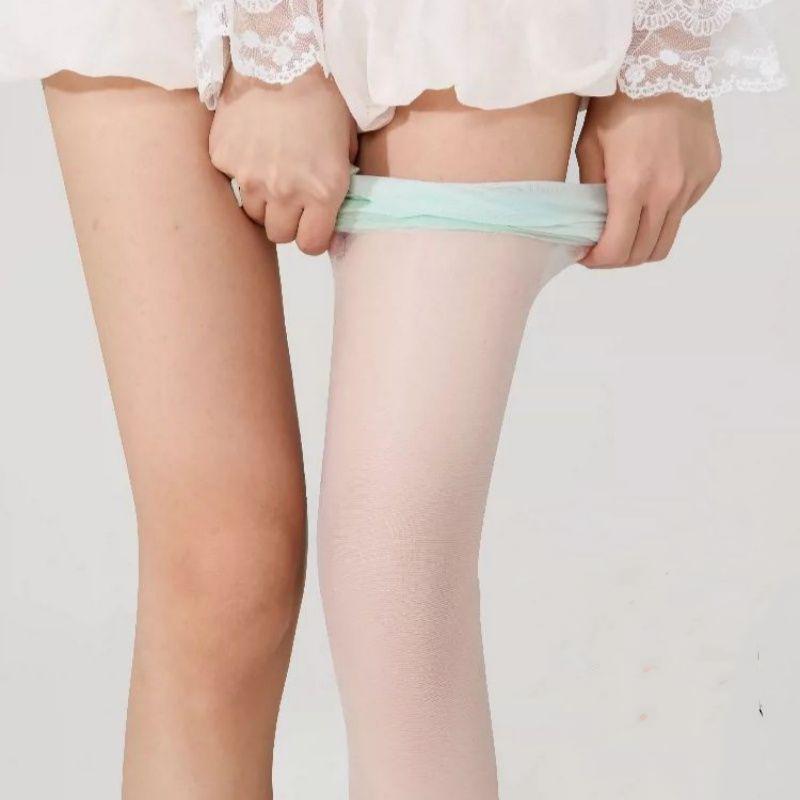 

Mint Green Stockings for Women Summer Thin Sunscreen Whitening Natural Skin Pantyhose Smoothing and Leg Brightening Stockings One Size м ятний