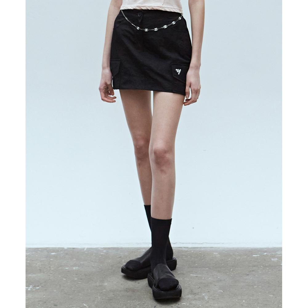 

NICKNICOLE NICOLE NYLON MINI SKIRTBLACK