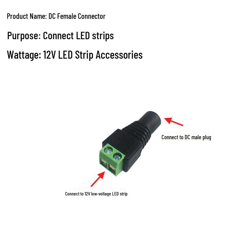 Solderless Connector Cable for LED 3528/5050 Strip Light - Seven-Color Snap, Low Voltage