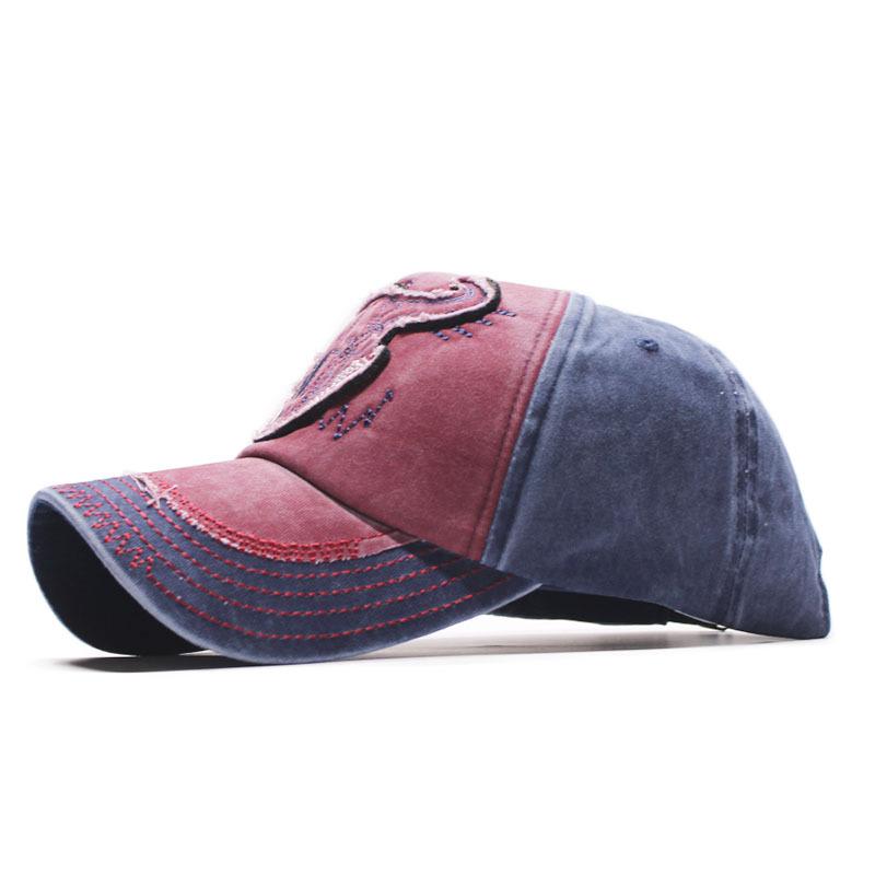 New Cow Head Washed Baseball Cap European and American New Retro Adult Men and Women Duck Tongue Sun Hat