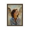 Plakat Niebiański Chłopiec Plakat Niebiański Chłopiec, 30X40 Cm, Rama Drewniana Ciemny Brąz, Papier Matowy 230 Gsm