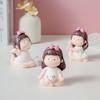 Cartoon Cute Yoga Little Cute Girl Sports Girl Car Ornament Birthday Cake Baking Decorations Student Gifts