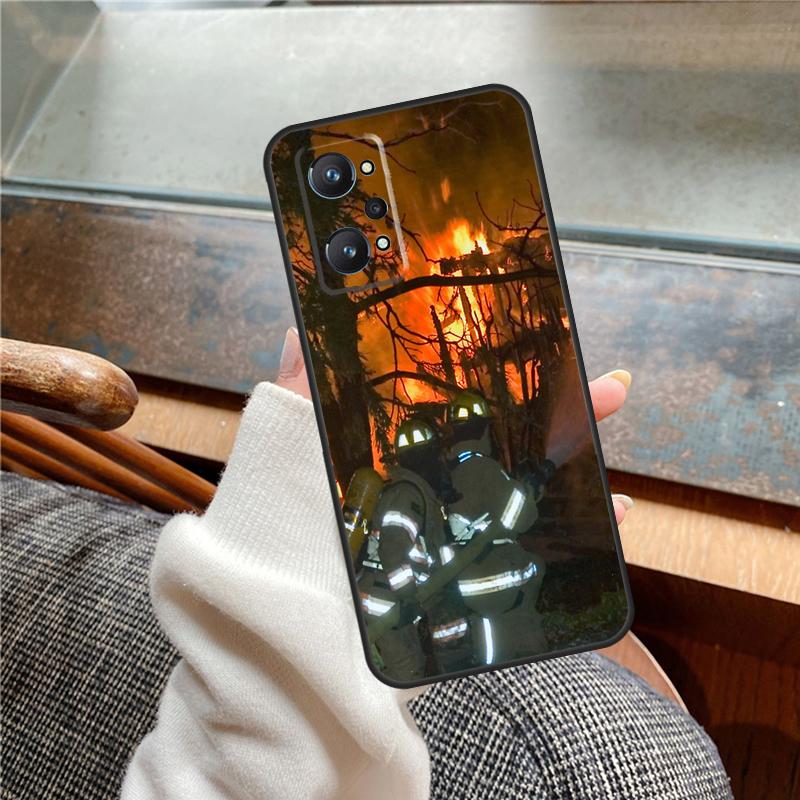 Firefighter Heroes Fireman Case For Realme 11 12 13 14 Pro Plus C53 C55 C51 C25 C63 C61 C65 C67 C71 C75 GT6 GT7 15 Pro