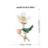 Elegant Flower Pearl Brooch Gold Tone Shell Petal Lapel Pin For Women Suit Coat Dress Jewelry Gift
