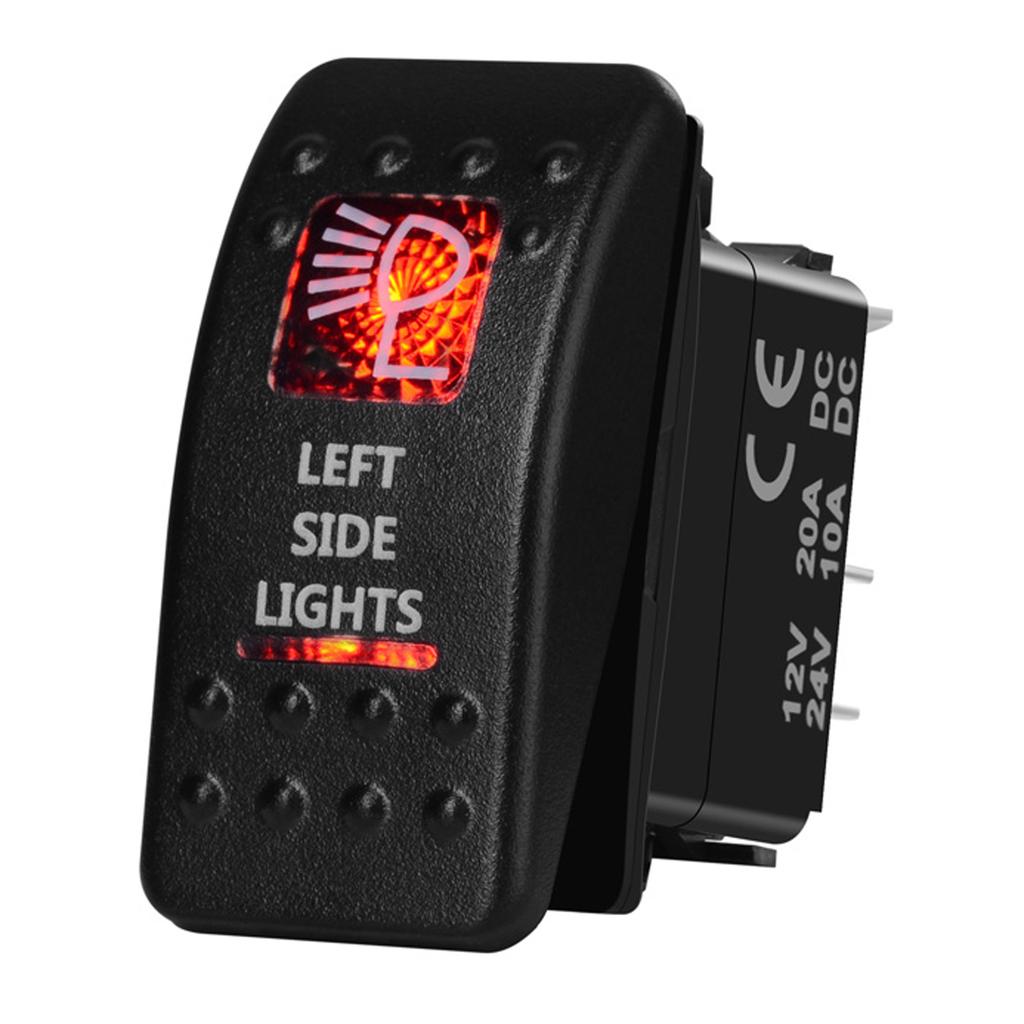 12V Led Boat Switch Red Light Car Switch Waterproof ON OFF/ ON OFF ON / Momentary for Carling NARVA Contura Truck Bus Off Road