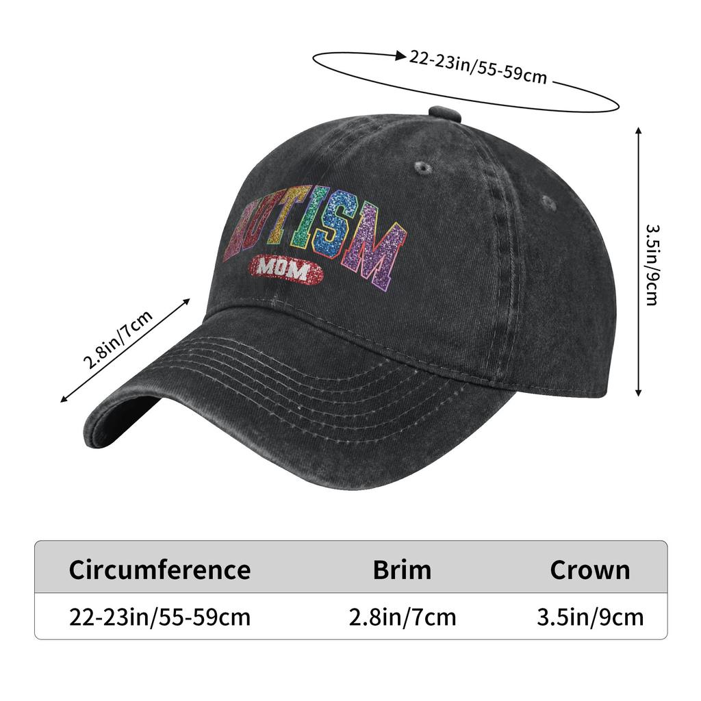 Autism Mom Sun Baseball Cap Unisex-Teens Custom Logo Hip Hop Hats Summer Stylish Outdoor Sports Adjustable Snapback Cap