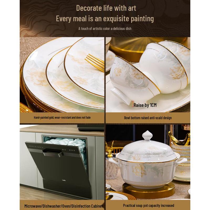 Naijiang Jingdezhen Ceramic Tableware Set