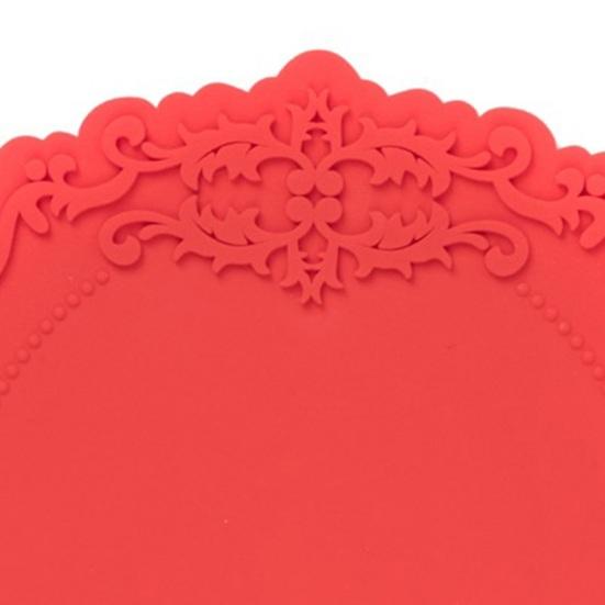 Silicone Placemat Nordic Vintage Lace Pattern Table Mats Heat Resistant Trivet for Hot Dishes Non-Slip Coaster for Kitchen Table