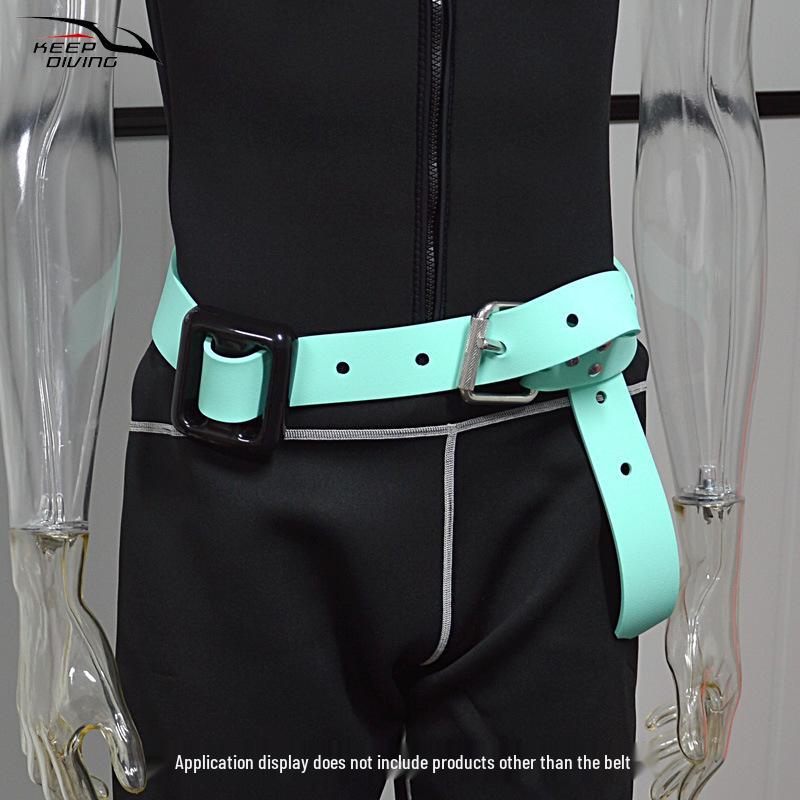 Adjustable Silicone Quick-Release Scuba Dive Belt with Lead Blocks