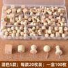 100pcs Wooden push pins, message boards, I-nails, soft wooden boards, creative nails, felt, photos, press nails, big head nails