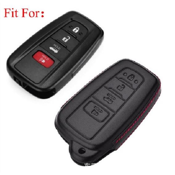Fit Toyota Camry Avalon RAV 4 Button Smart Remote Key Fob Bag Leather Cover Case