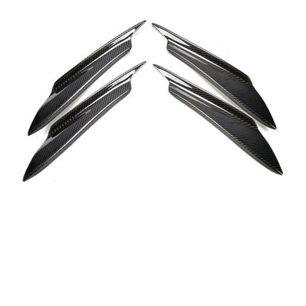 4Pcs Carbon Fiber Look Car Front Bumper Lip Splitter Fins Body Spoiler Universal