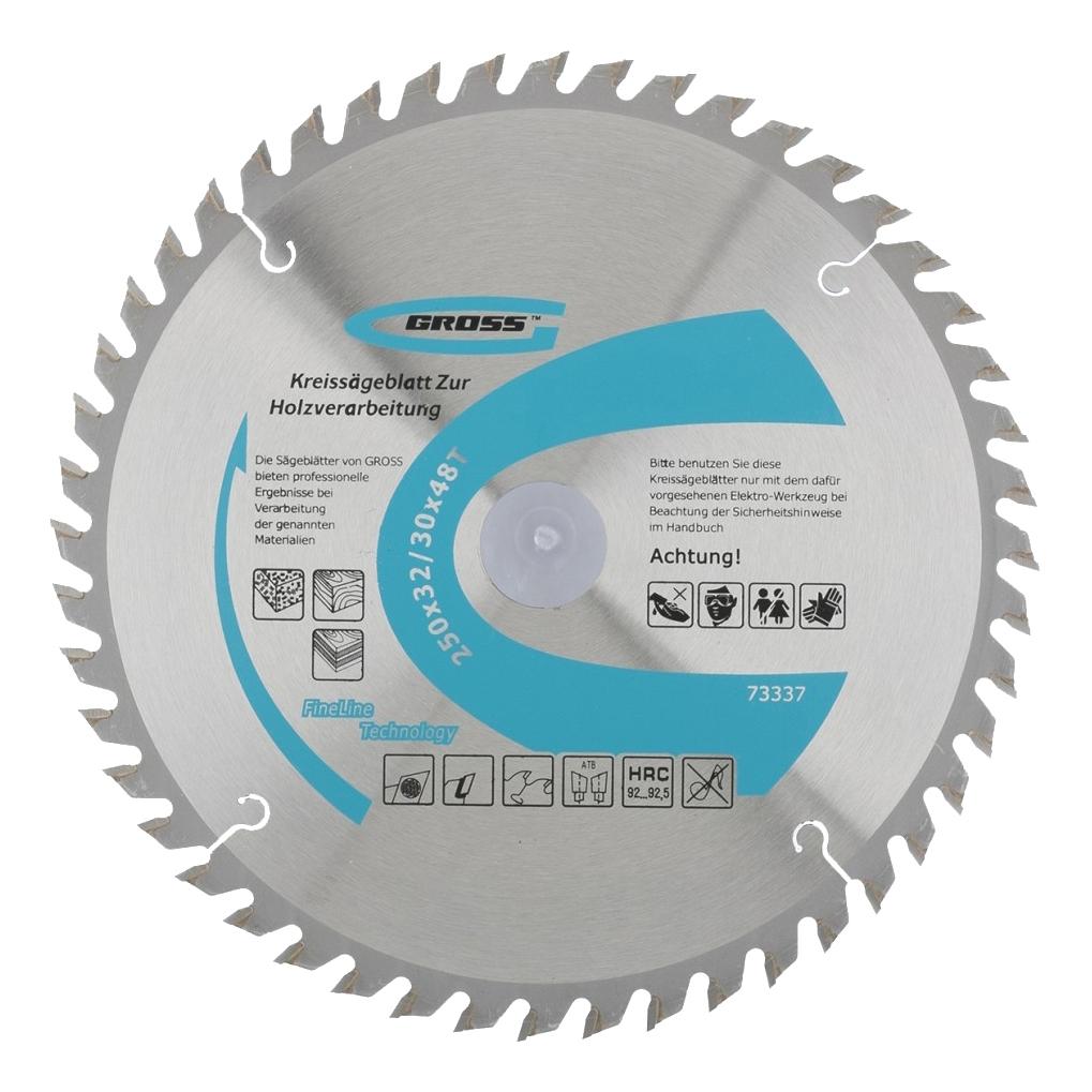 

Saw Blade Gross 73340 Wood F255mm 72 Teeth Fit 32mm Ring 32 30mm