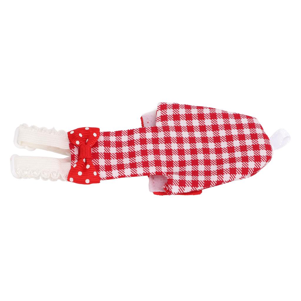 Bird Diaper Adjustable Red Grid Pattern Parrots Pilot Suit for Macaw Budgies ParakeetM Red Grid