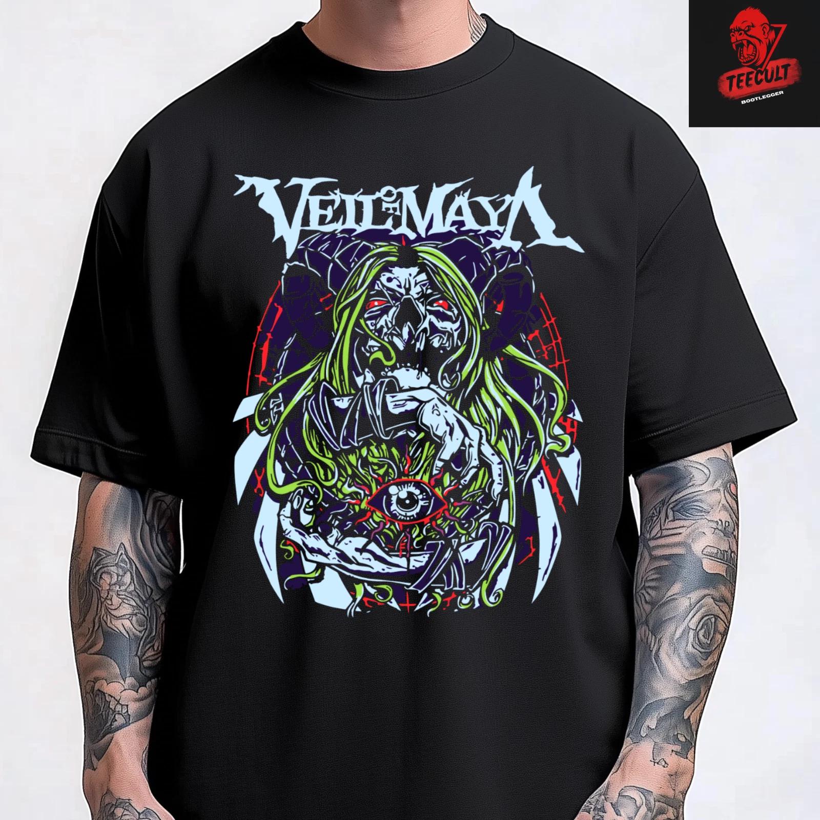 Men s and Women s T-shirts Veil of Maya Metalcore Rock Band Unisex Cotton Premium S