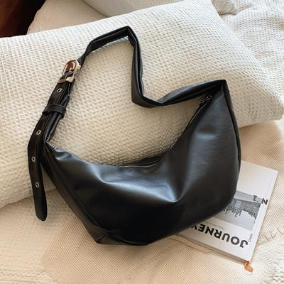 Korean Niche Design Simple And Versatile Messenger Bag Women'S Casual Dumpling Bag Soft Surface Shoulder Bag