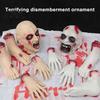 Halloween Horror Decorations 5 Pcs Body Parts Prop, Realistic Broken Head Hands Feet Set, Scary Party Decor Blood Severed Zombie Dead for Outdoor