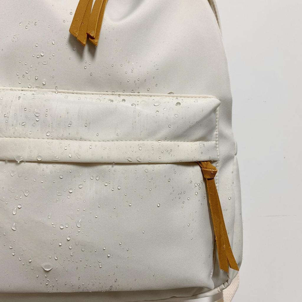 Korean Style Large Capacity Backpack for Students, Simple and Fashionable, Plain Color Schoolbag