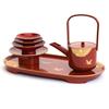 Maeju Lacquerware Toso Shining Vermilion Red with Crane and Phlogopite Includes Sake and Toso Traditional Yamanaka Made In Set, Design, Cup, Choshi,