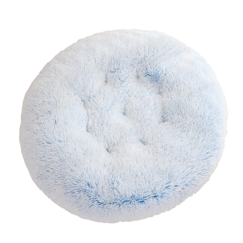 Dog and Cat Round Pad with Plush Fabric Winter - warm Sleeping Dog Bed Pet Supplies