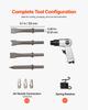 Air Hammer, 4500BPM Pneumatic Hammer with Rust Removal Air Needle Scaler & 4PCS Chisels Round Shank, Lightweight & Compact Air Chisel Pneumatic Shovel