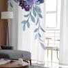 Countryside Plants Flowers Watercolors Bedroom Curtains Tulle Sheer Curtain Living Room Home Decor Voile Drapes