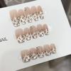 Pure Hand-made Phototherapy Wearable Nail Piece Powder Leopard Print Wearable Nail Finished Product Reusable Nail Patch