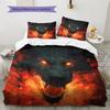 Flame Wolf  Pattern Bedding Quilt Set Quilt Cover Pillowcase Home Decoration  Gift (1 * duvet cover + 2 * pillowcase, without core)