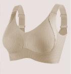 Plus Size Seamless Bra Women Large Bust Gathering Sports Bra Invisible Wireless Underwear