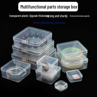 Przenośne przezroczyste pudełko na biżuterię na kolczyki i naszyjniki - kolorowe miejsce do przechowywania małych szpilek i gwoździ