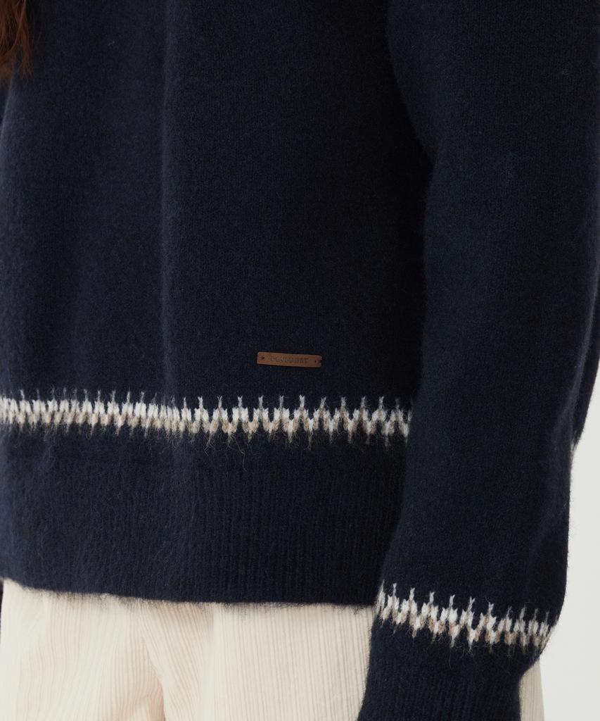 COVERNAT WOMAN Maglione Norvegese a Maglia Blu Scuro