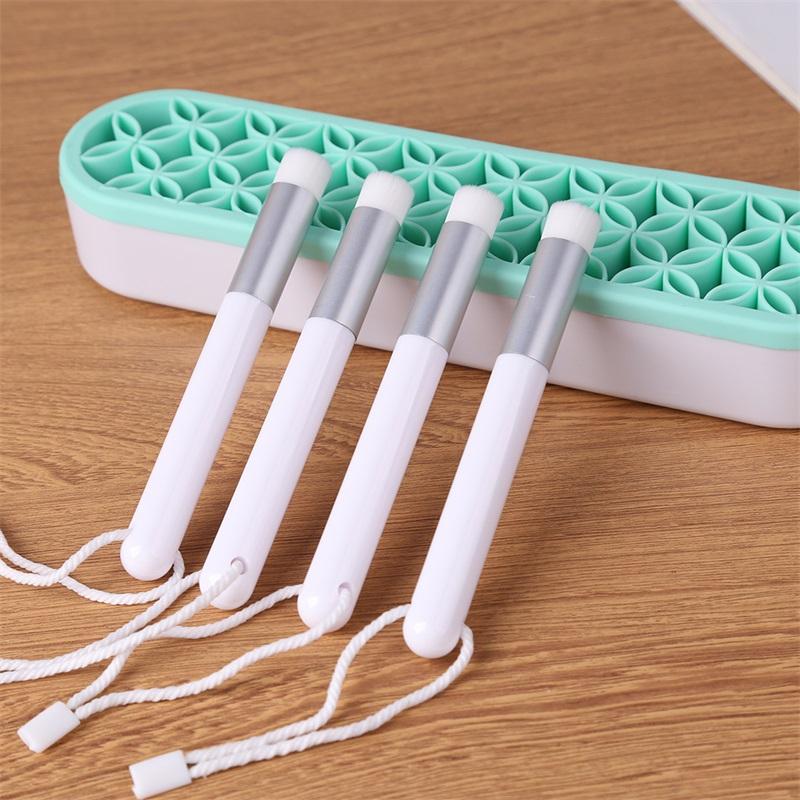 1PCS Silicone Drying Rack Makeup Pen Square Storage Box Silicone Display Rack