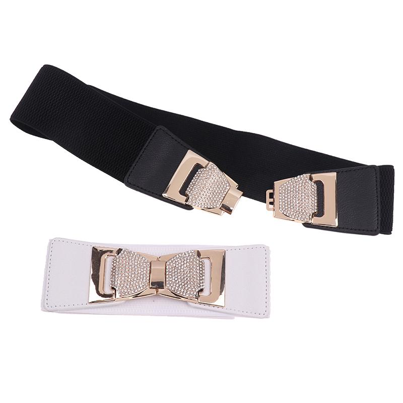 Wide Elastic Waistband  Bow Knot Ladies Corset Belt Waist Dress Decor