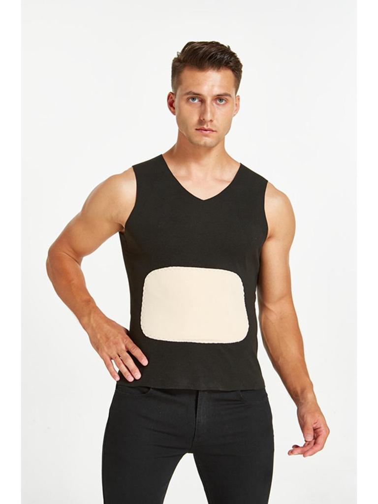 Double-Sided Soft Seamless Men's Warm Vest - Thick Brushed Base Shirt for Autumn and Winter