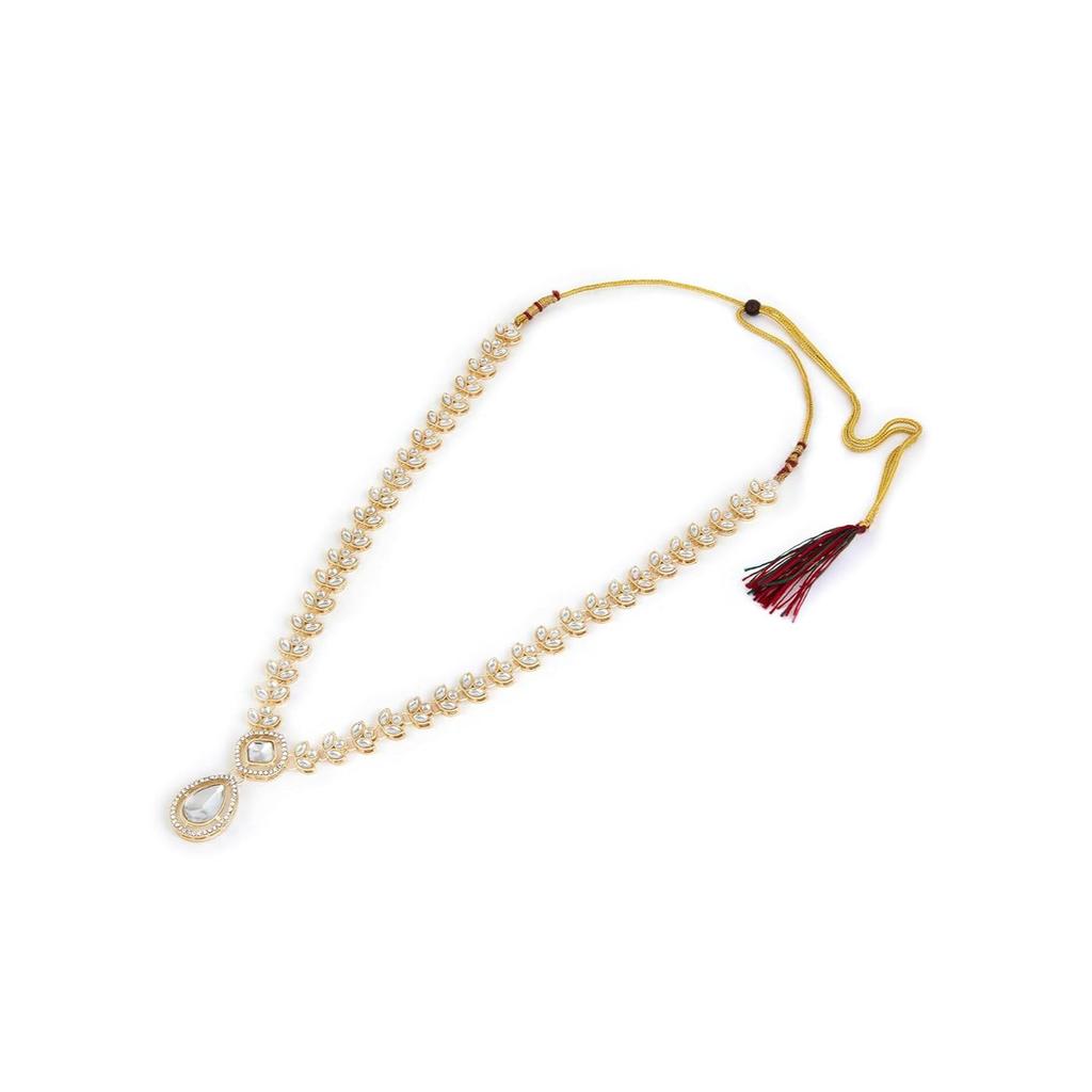 Tone Dazzling Stones Austrian Diamonds Embellished Necklace & Earring Set For Women