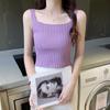 2025 Women's Summer Ice Silk Sleeveless Knit Crop Top