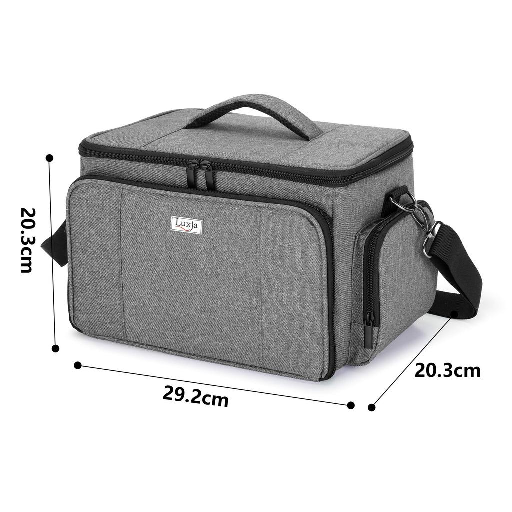 Luxja Sewing Large Capacity with Shoulder for Sewing Tool Storage and Bag Gray Box/Sewing Bag, Strap, Transport, Only,