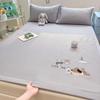 Class A Summer Cartoon Ice Bean Cooling Bed Sheet Set, Machine Washable, Breathable & Air-Conditioned, Three Pieces.