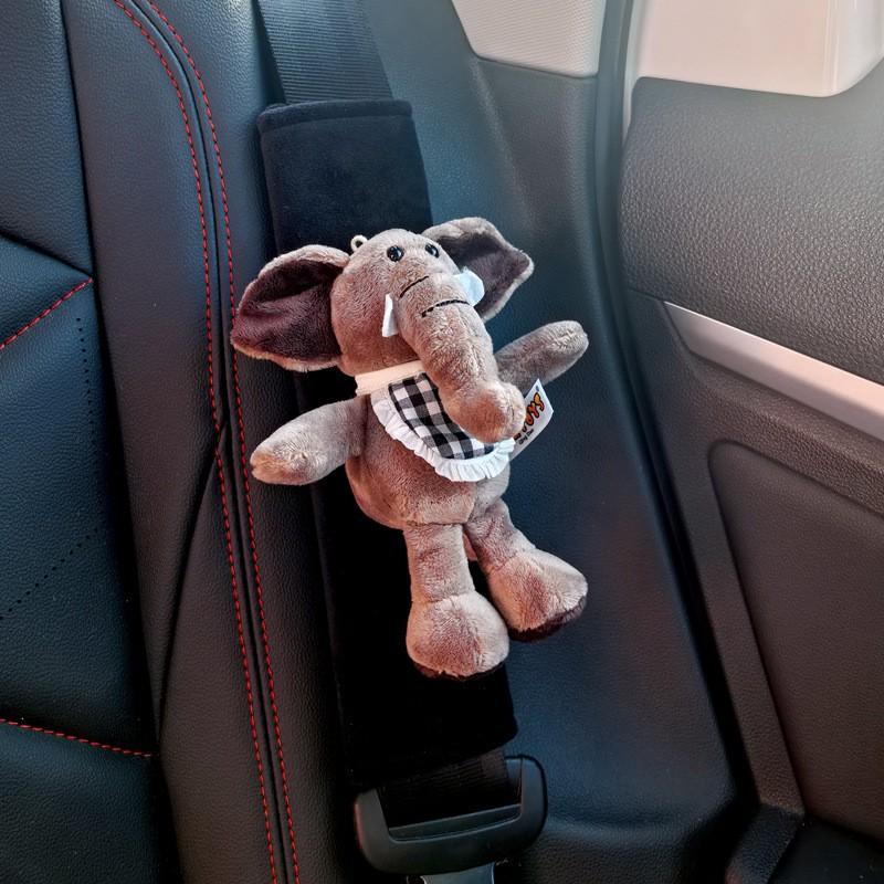 Cute Animal Plush Car Seatbelt Shoulder Pad Cover Women - Soft Crystal Velvet Safety Belt Protector Decor Accessory