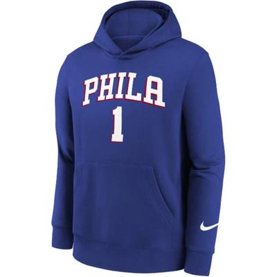 Nike X NBA Collaboration Hoodie Philadelphia 76ers James Harden Comfortable Casual Versatile Kids Hoodies Blue 3Z2B7FDE2-76RJH
