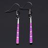 Classic Tassel Striped Blue Fire Opal Long Drop Earrings for Women Engagement Wedding Party Jewelry Gifts Drop Shipping