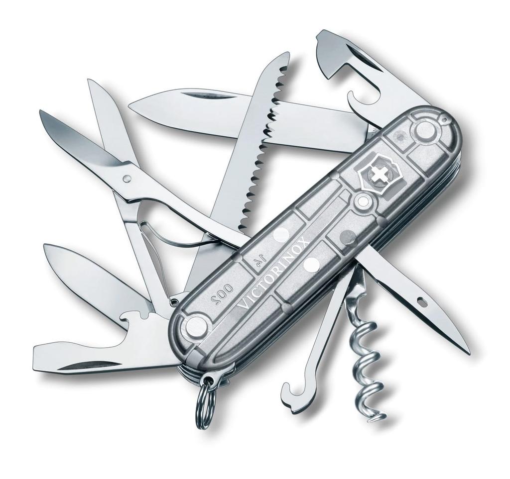 VICTORINOX Huntsman Silvertech Outdoor Camping Convenient and Compact with Scissors and Saw for Emergencies and Disasters Multi-tool - Multi-tool