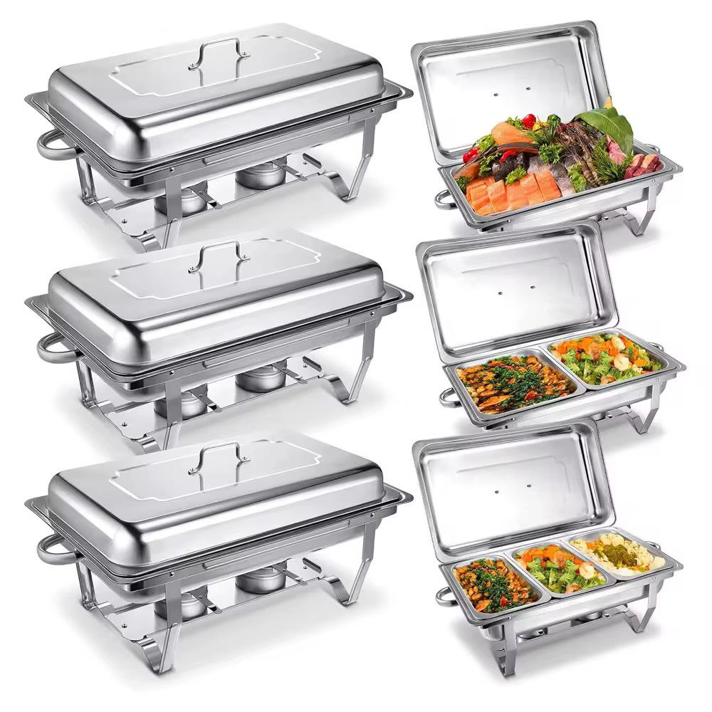 Heavy-Duty Stainless Steel Buffet Stove with Alcohol Heating and Insulating Cloth