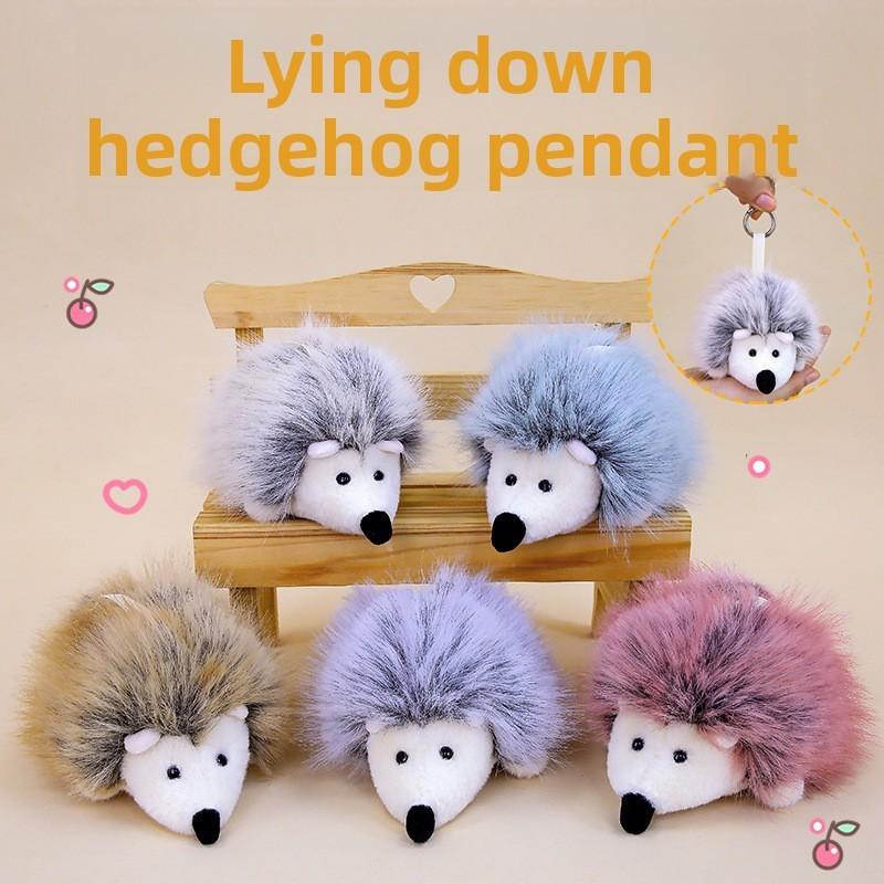 Creative Hedgehog Plush Toy Keychain With Realistic Animal Design For Gift And Decoration