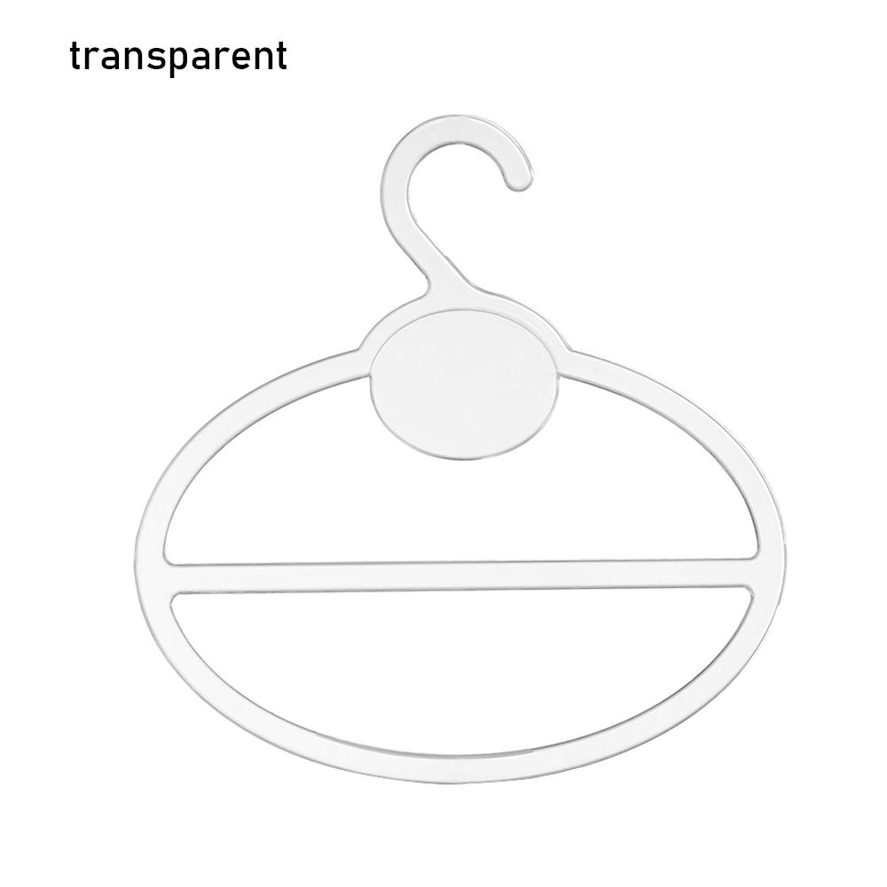 10PCS Circle Shape Coat Hanger Multifunctional Scarf Belt Tie Clothes Display Slots Holder Organizer Space Saving