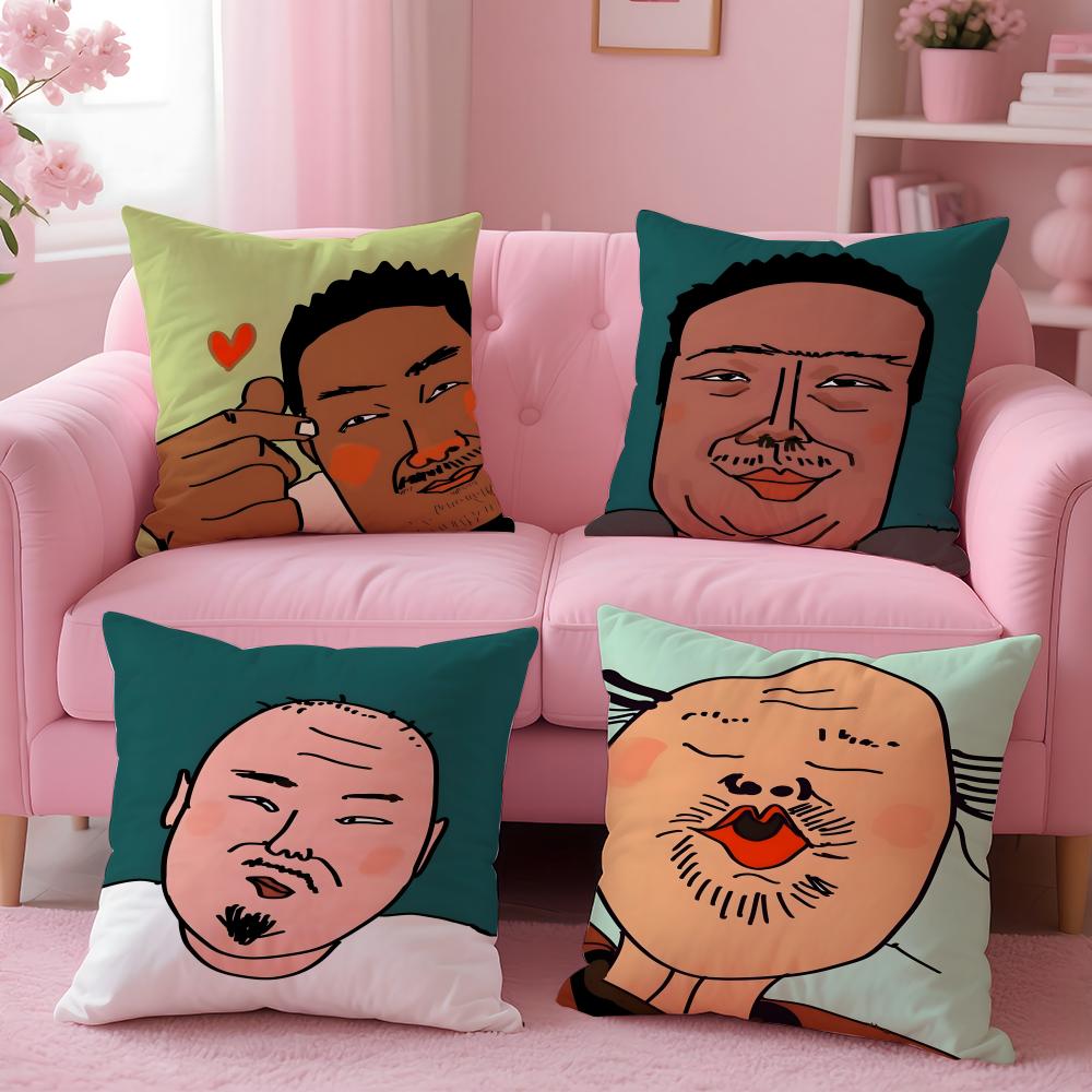 Funny Funny Characters Cushion Cover Pillow Case Soft Skin Friendly Fabric Concealed Zipper