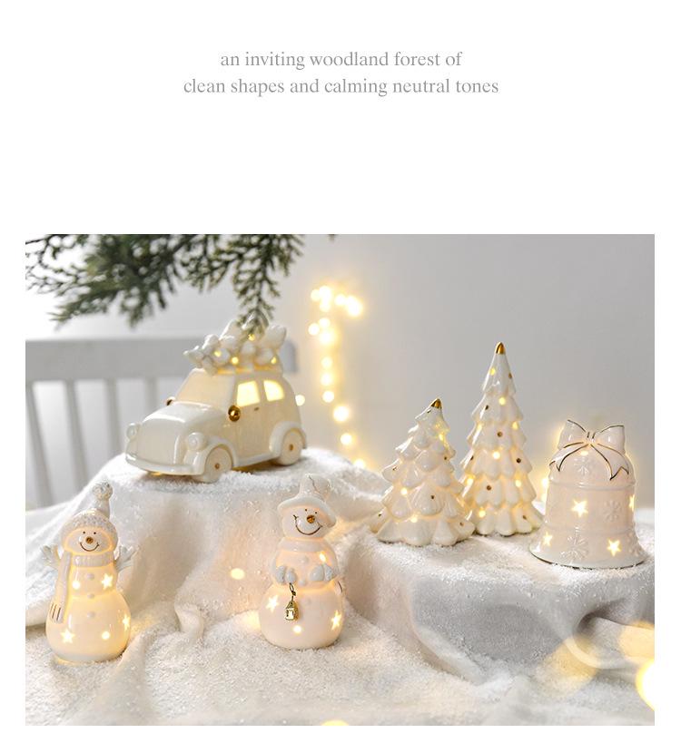 NUCHI Keramik Weihnachtsmann Glocke Weihnachtsdekorationen - Kleine Tischornamente