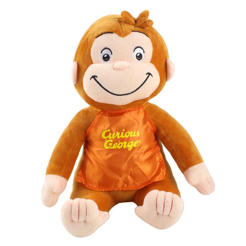 

Animal Plush Monkey Goods George Animals Toy Doll Lovely Curious Plush Soft Toy Red Apron