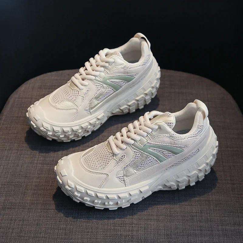Women Tennis Sneaker Platform Designer Mesh Breathable Casual Shoes Men Outdoor Working Sports Shoes