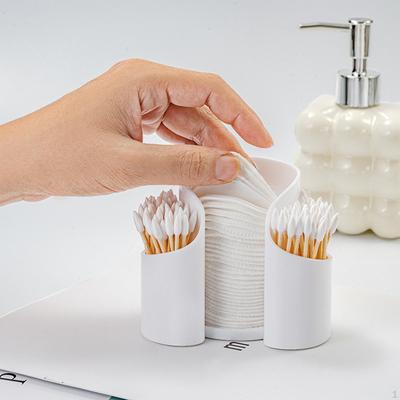 Kosmetikhalter Zahnstocherspender Staubdicht Bonbonglas Tragbare Aufbewahrungsbox für Wattepads Make-up